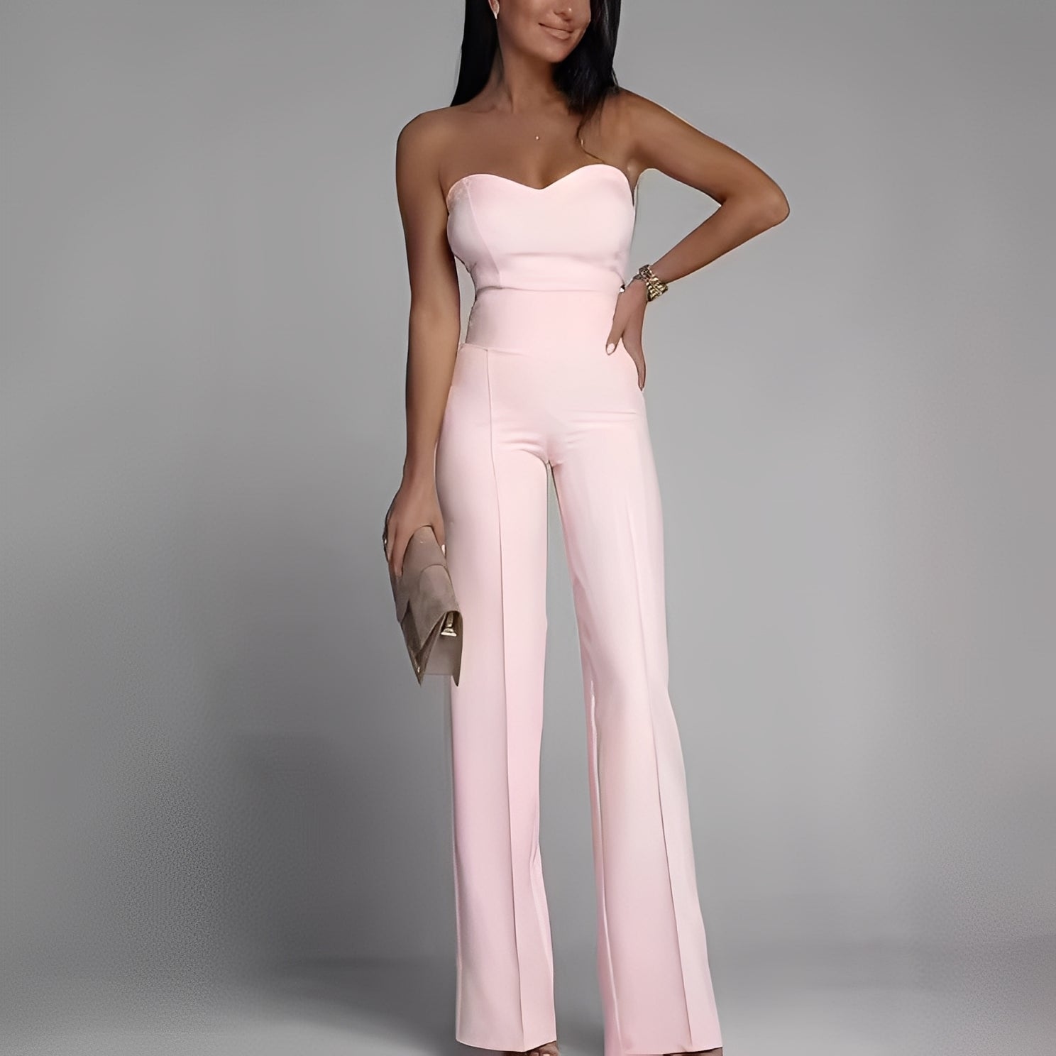 Briley - Stilvoller, formeller, trägerloser Damen-Jumpsuit