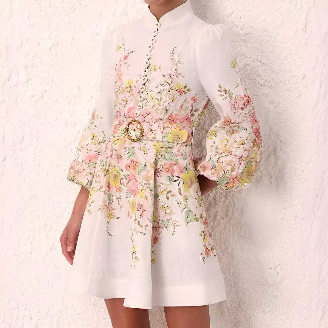 Debra - Schickes kurzes Kleid mit Knöpfen für Damen