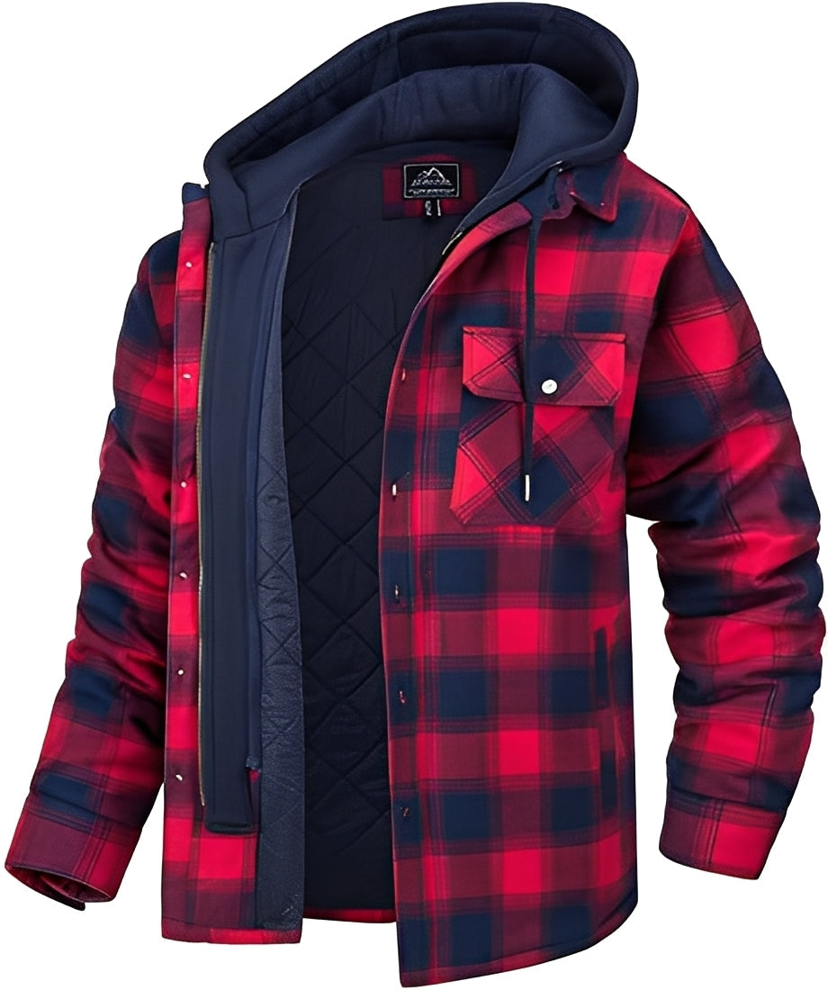 Cole - Bequeme, karierte, dicke Herrenjacke