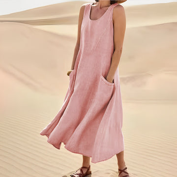 Melyssa - Sanftes, ärmelloses langes Damenkleid