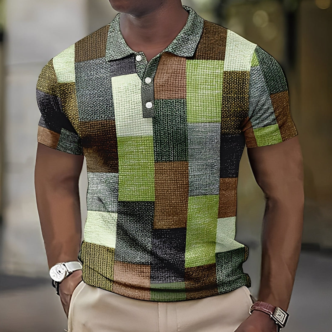 Reginald - Elegantes buntes Poloshirt für Männer