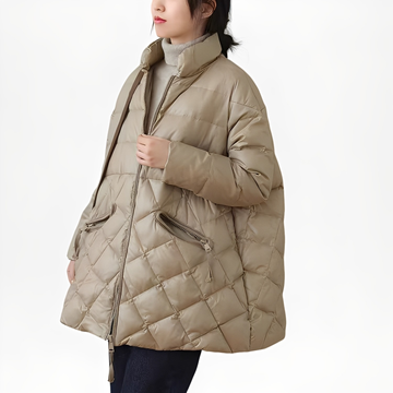Emily - Warme Damen-Daunenjacke mit Reißverschlusstaschen