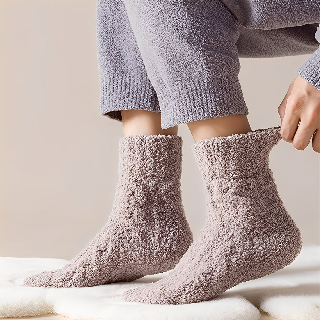 Neely - Universal-Socken aus warmem Samt-Fleece