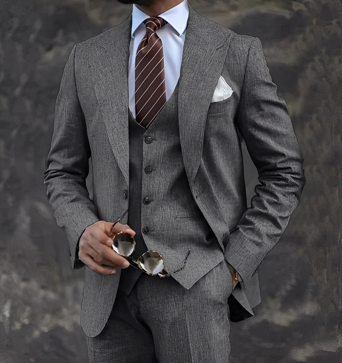 Cordell - Elegant geschnittener, formaler Herren-Dreiteiler