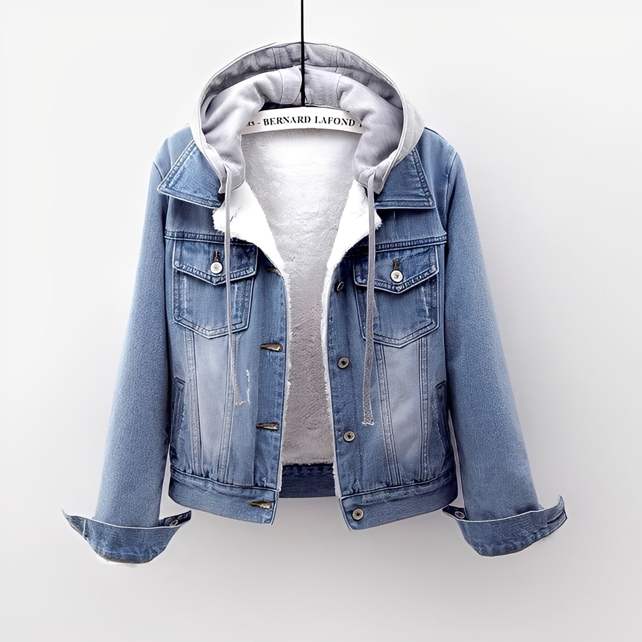 Malani - Schicke Jeansjacke mit abnehmbarer Kapuze für Damen