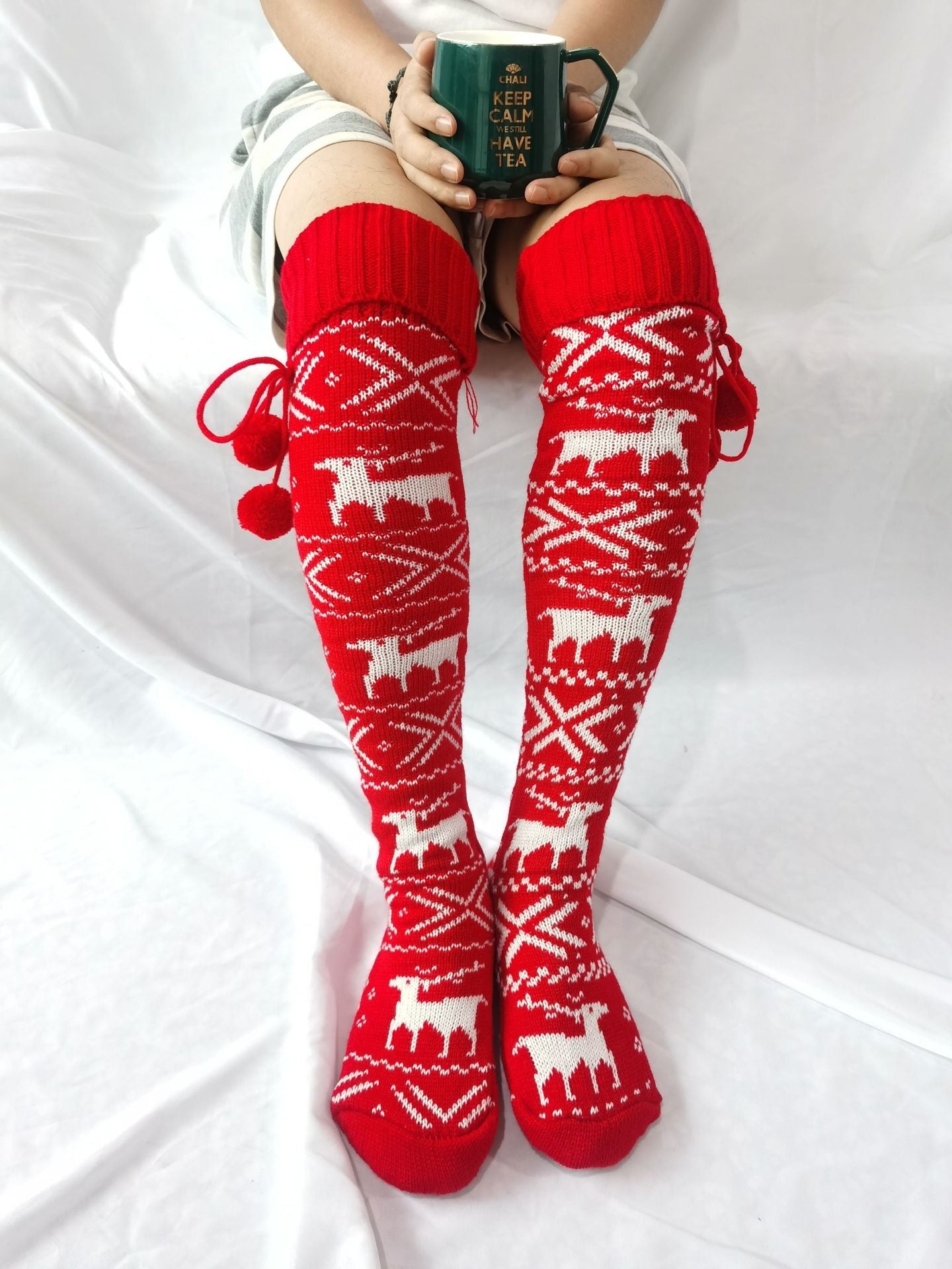 Gabrielle - Stilvolle, warme Weihnachtssocken für Frauen