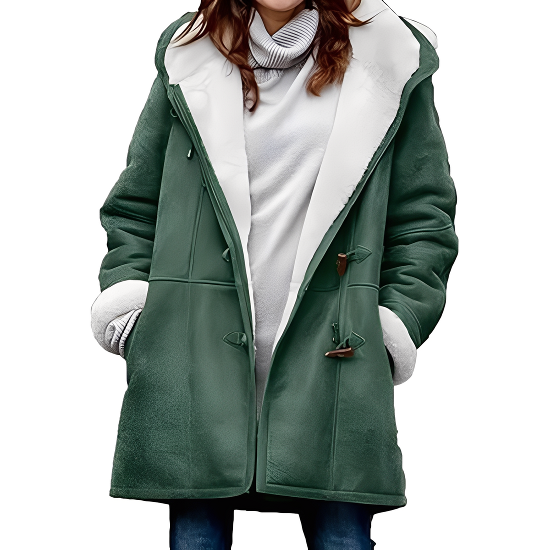 Madilyn - Freizeit-Dufflecoat mit Kapuze für Damen