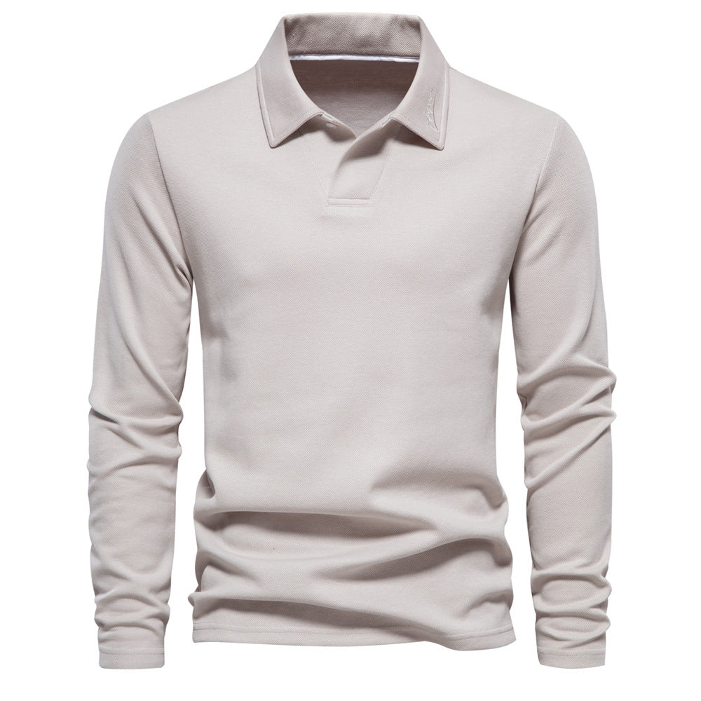 Elvin - Legeres, formelles Langarm-Poloshirt für Männer
