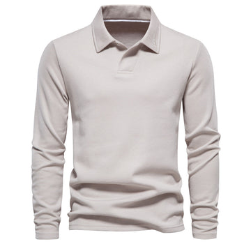 Elvin - Legeres, formelles Langarm-Poloshirt für Männer