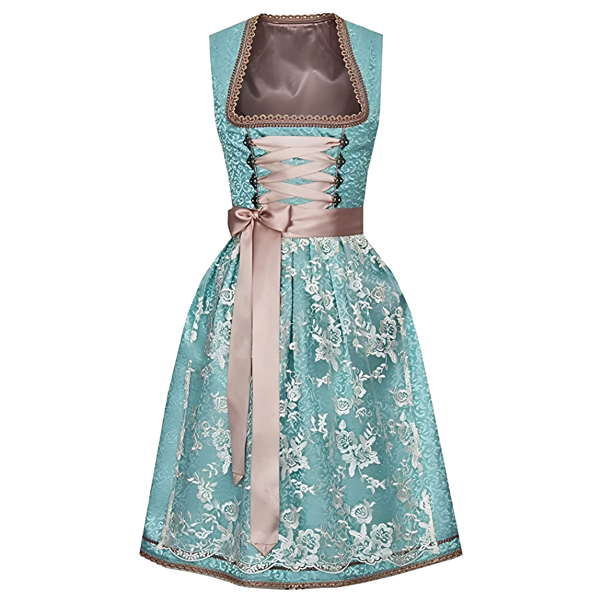 Zella - Oktoberfest-Kleid mit Schnürung und Aufdruck für Frauen