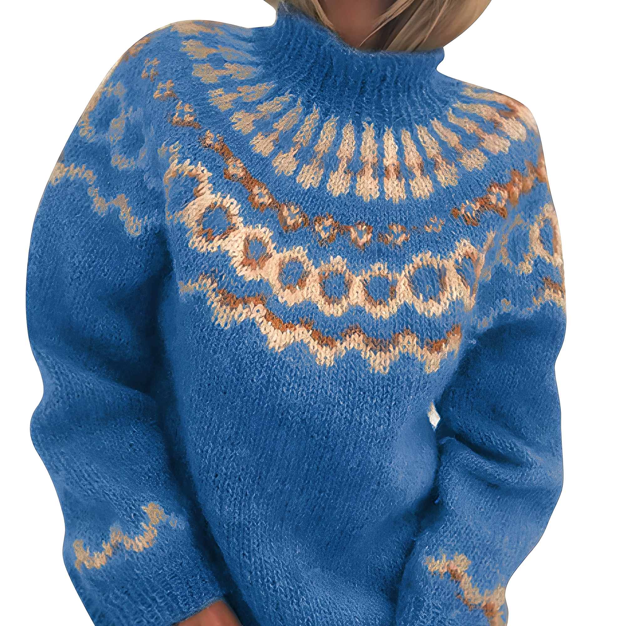 Charlee - Warmer, weit geschnittener Damen-Rollkragenpullover
