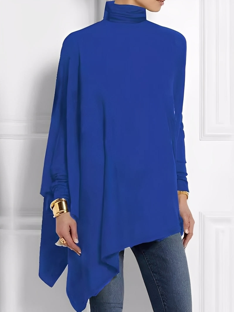 Kalysta - Modisches asymmetrisches Fleece-Oberteil für Damen