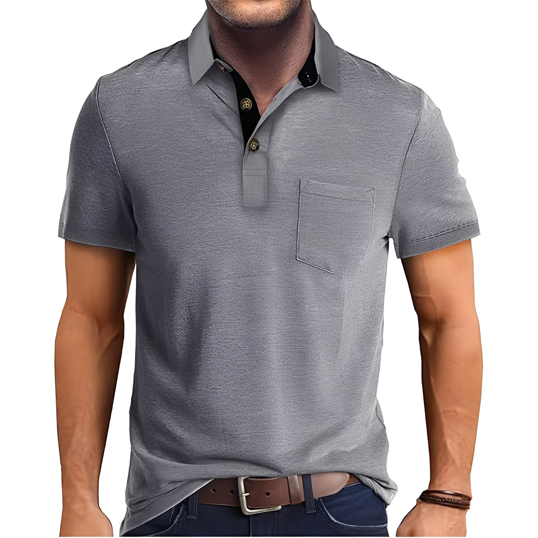 Abner - Klassisches Poloshirt mit kurzen Ärmeln für Männer