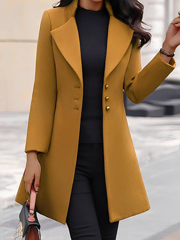 Aryana - Eleganter, formeller langer Damen-Wollmantel