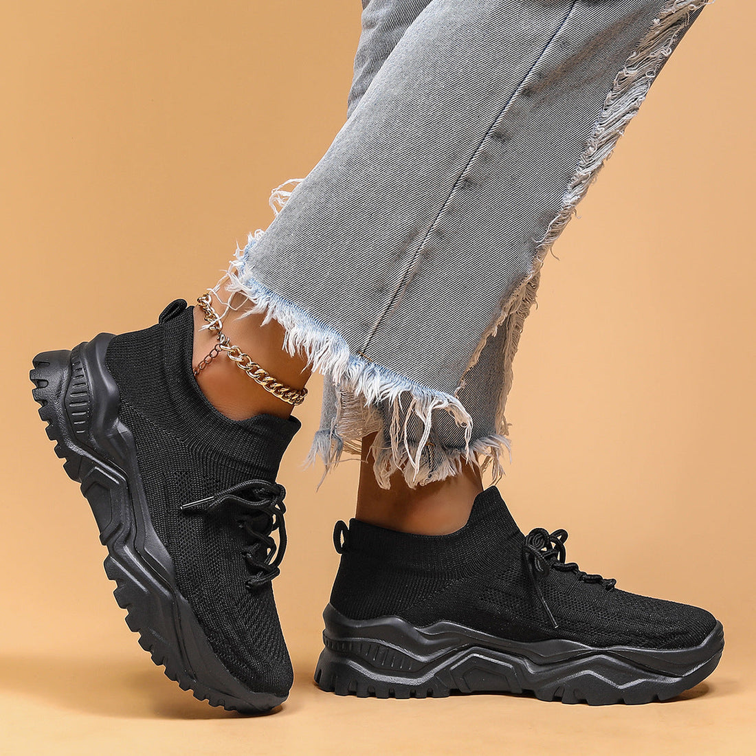 Wendi - Bequeme, entspannte Strick-Sneaker für Damen