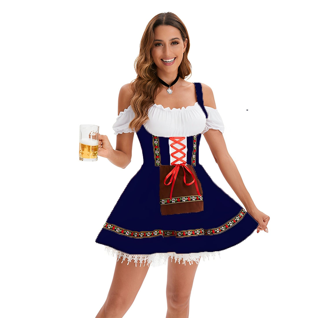 Adella - Schickes Oktoberfest-Dirndl-Minikleid für Frauen