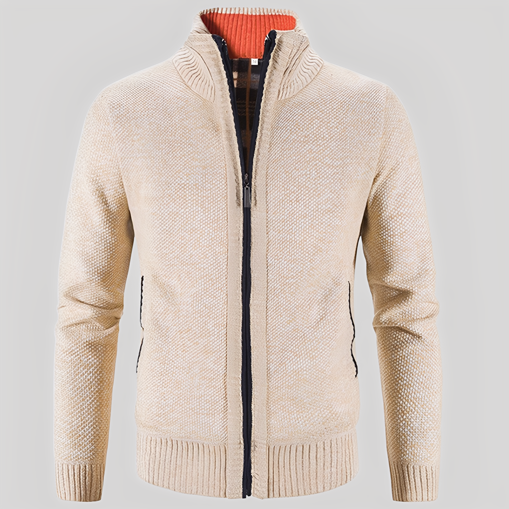 Kelvin - Schlichte Herren-Strickjacke mit Zipper