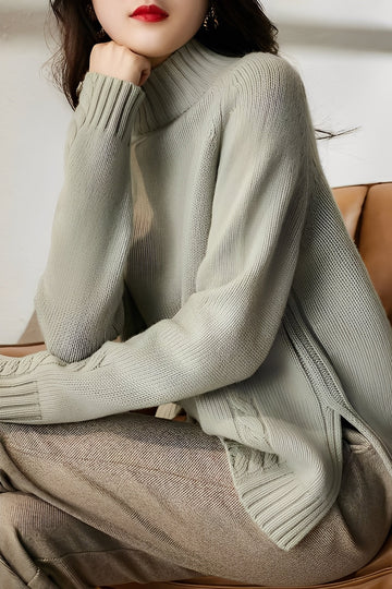 Karolyn - Einfacher, schmaler Strickpullover für Damen
