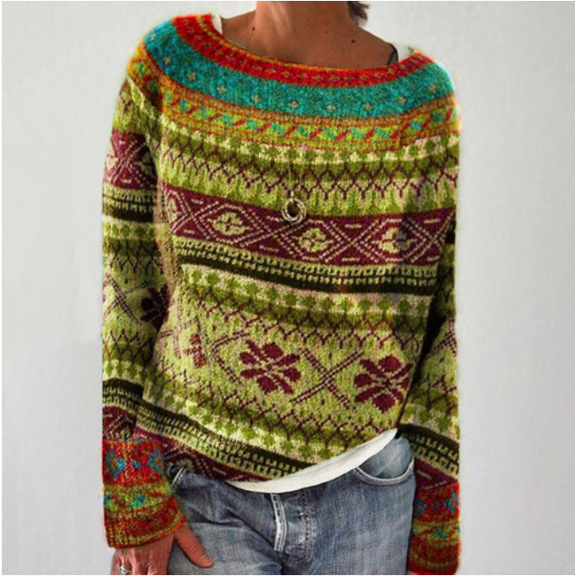 Emma - Lässiger Retro-Pullover Damenmode