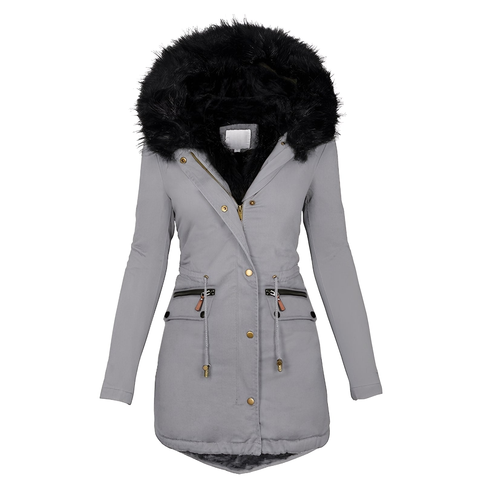 Camilla - Edle, warme Damenjacke mit Pelz