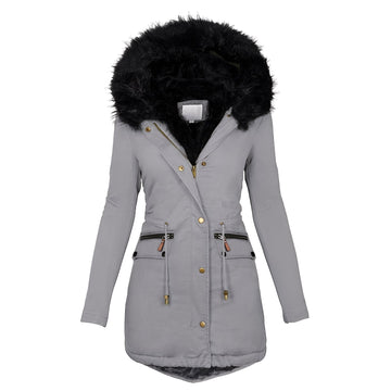 Camilla - Edle, warme Damenjacke mit Pelz