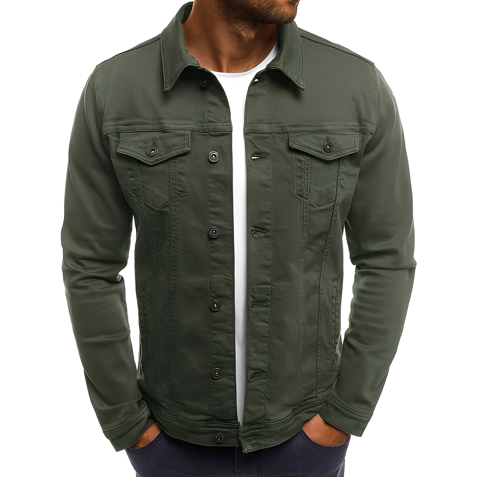 Steven - Stylische Jeansjacke mit Taschen für Herren