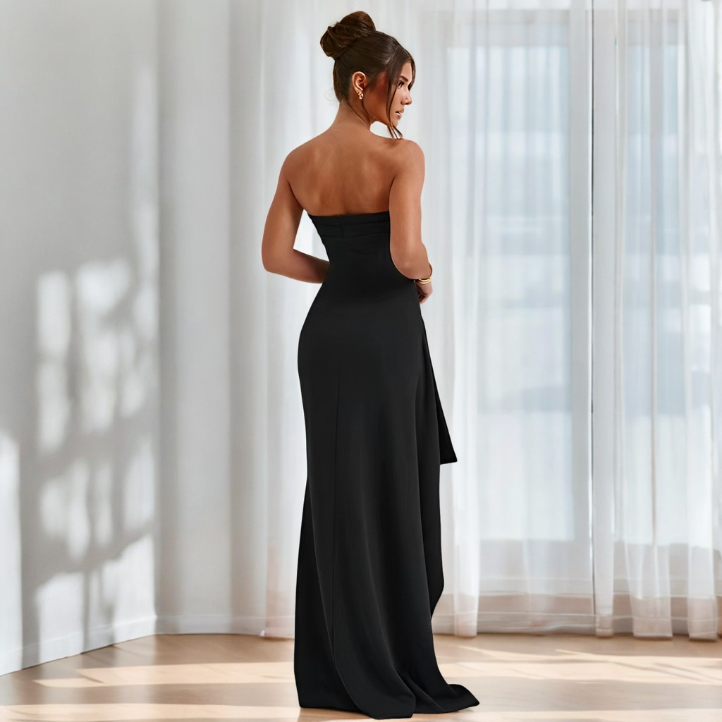 Camille - Schickes trägerloses langes Kleid für Frauen