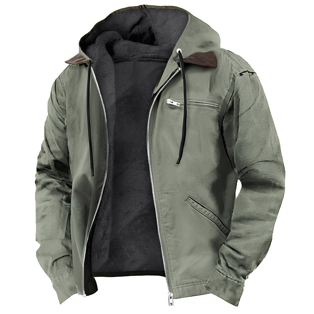 Dwayne - Herren Fleecejacke mit Kapuze