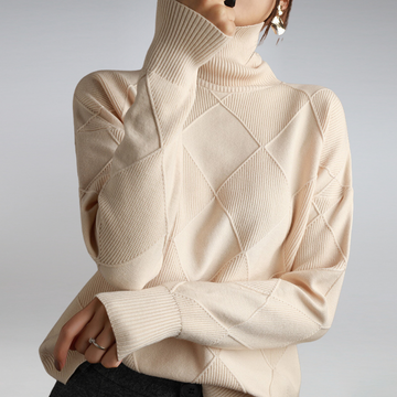 Ashlie - Bequemer, warmer Damenrollkragenpullover