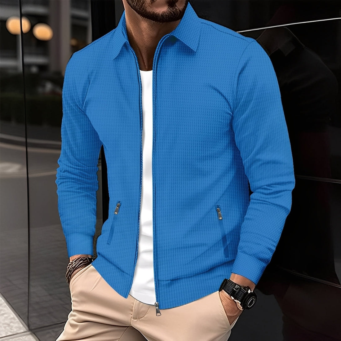 Anthony - Moderne Herrenjacke mit Zipper-Taschen