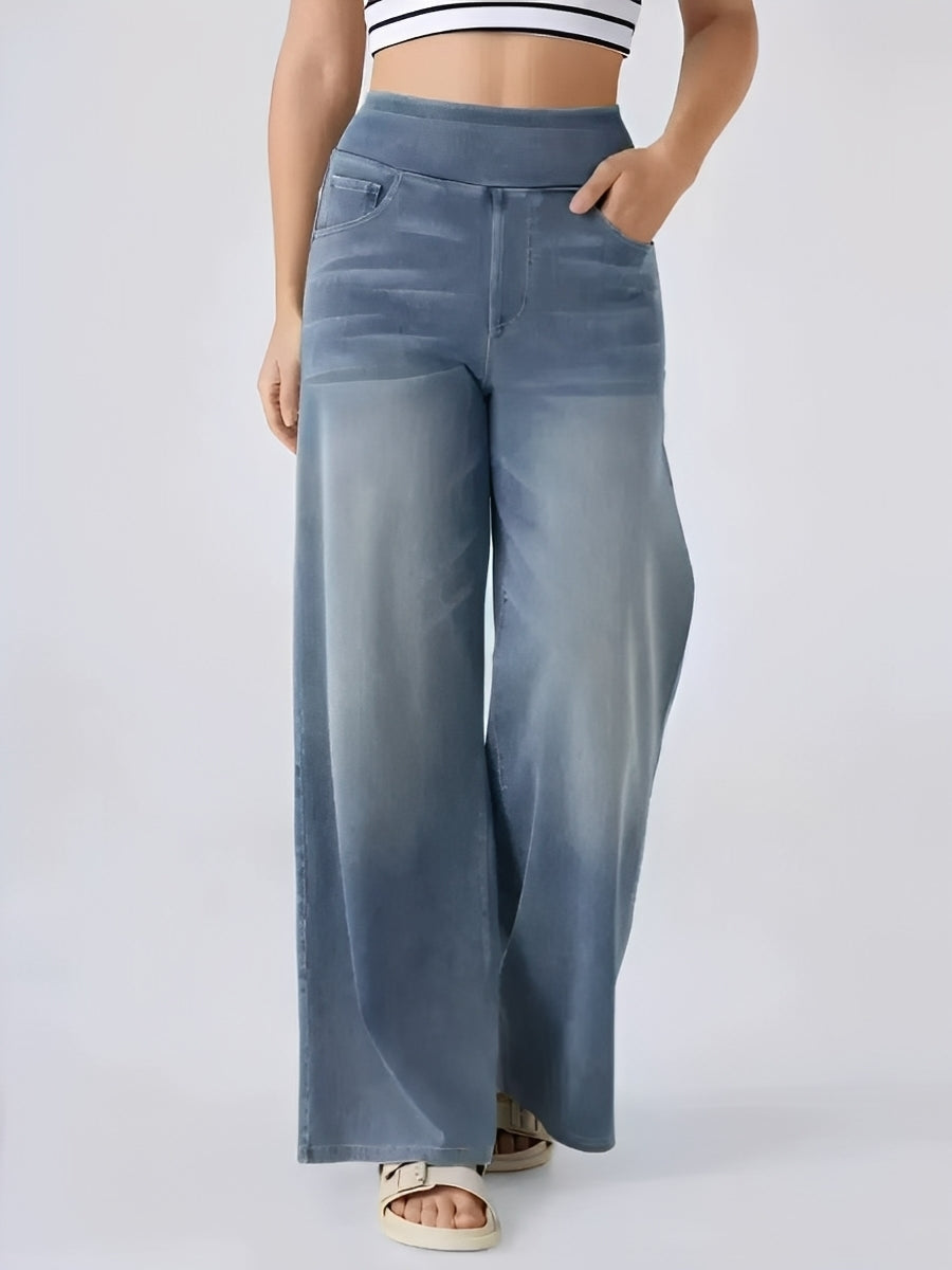 Miley - Damen Stretch-Jeans mit hohem Bund und geradem Schnitt
