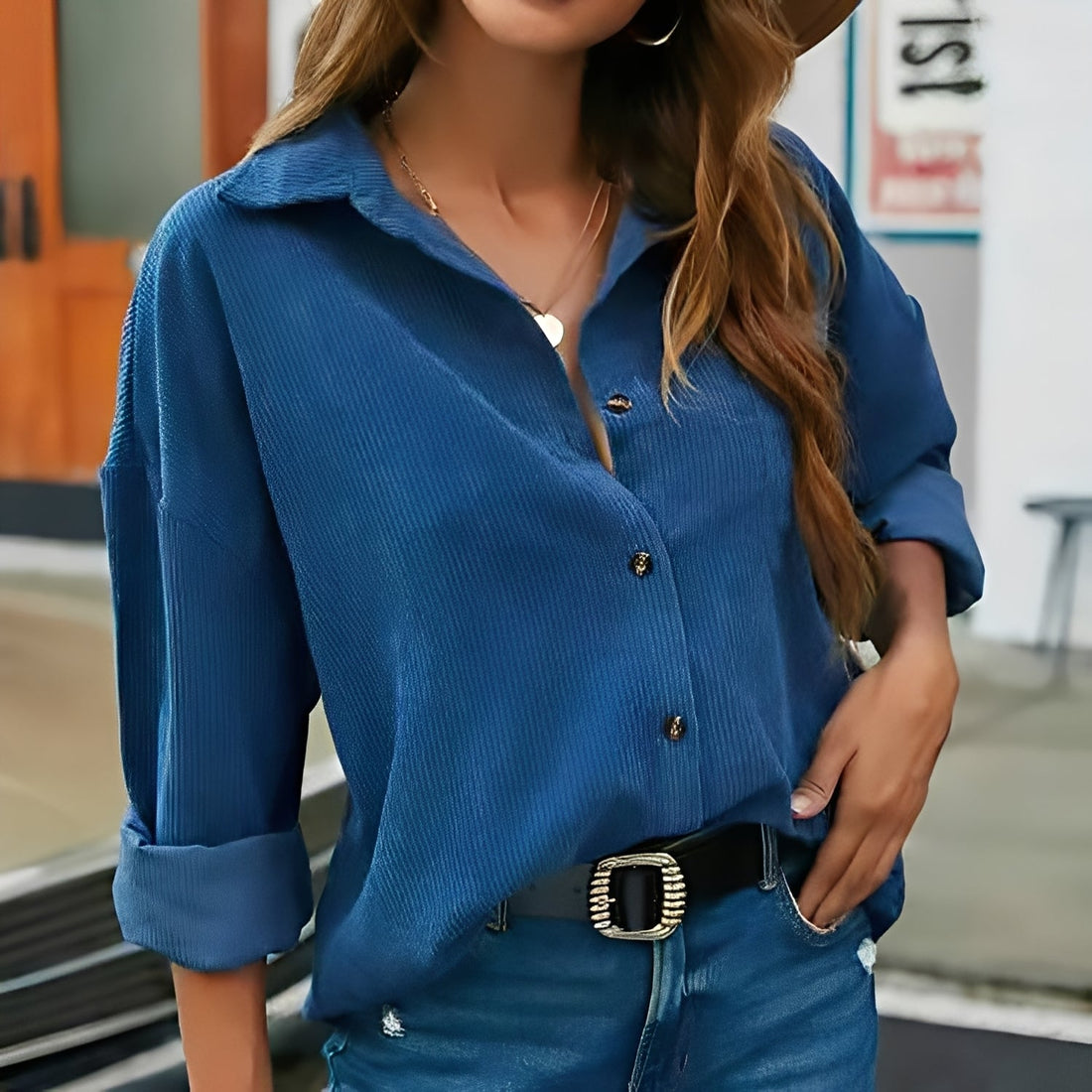 Everly - Lockeres, legeres Cordhemd für Damen