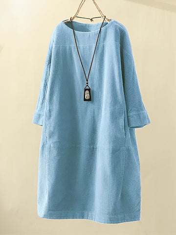 Amie - Legeres, weites Cordkleid für Damen