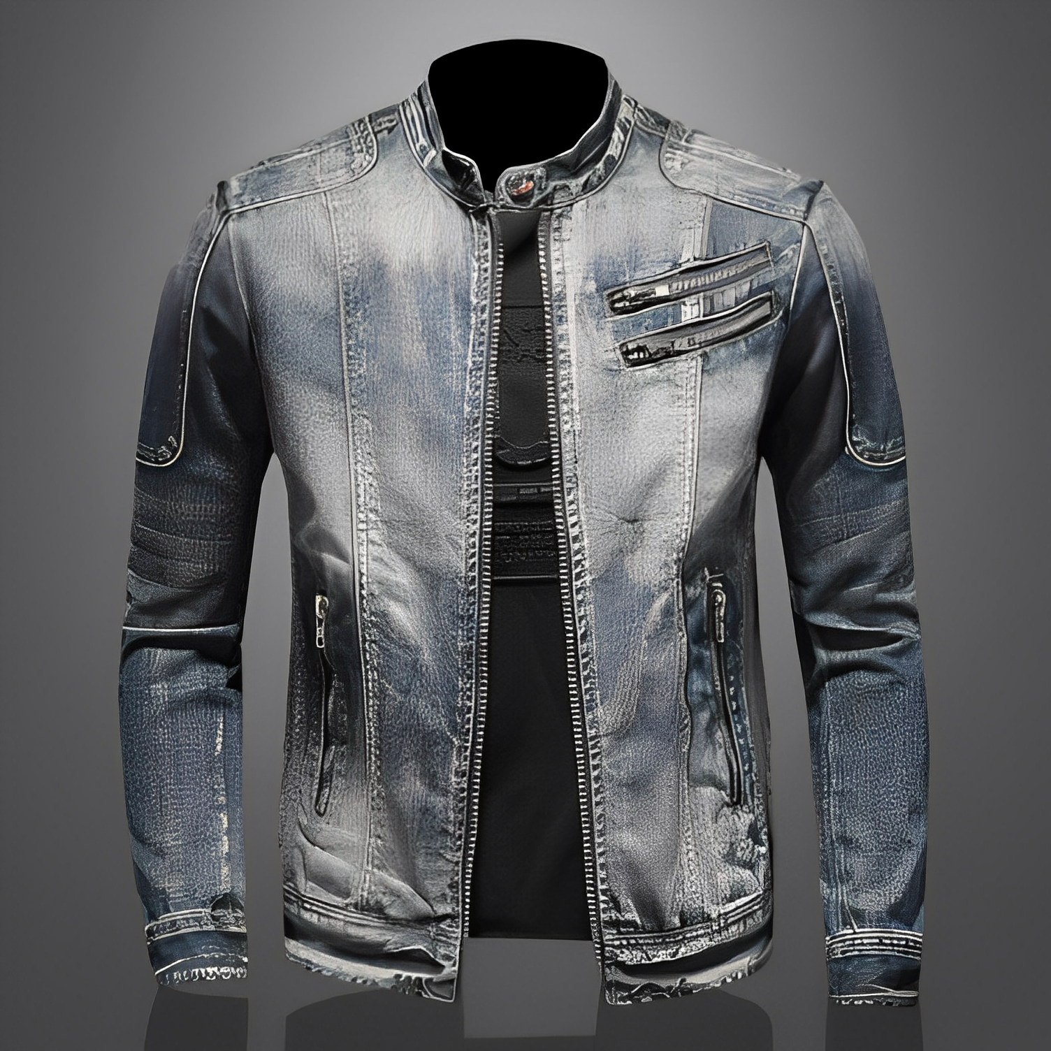 Lucas - Modische Jeansjacke mit Taschen für Männer