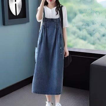 Kelsey - Freizeit-Jeanskleid mit Taschen für Frauen