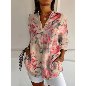 Arahmeshelle - Klassische bedruckte Bluse: Elegant