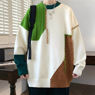 Curtis - Moderner Herren-Fleecepullover mit Farbblock-Design