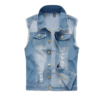 Morley - Retro-Jeansweste mit Taschen für Männer