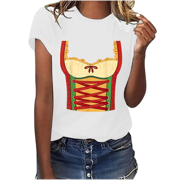 Hazel - Legeres Oktoberfest-Shirt mit Druck für Damen