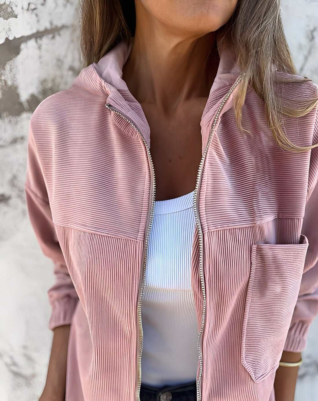 Gillian - Bequeme Cordjacke mit Kapuze für Damen