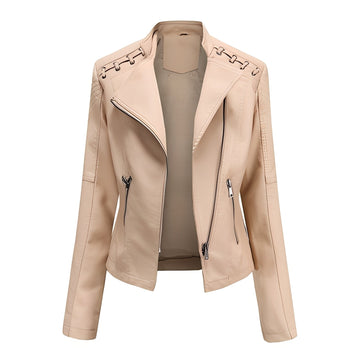 Narelle - Elegante, enge kurze Damenlederjacke
