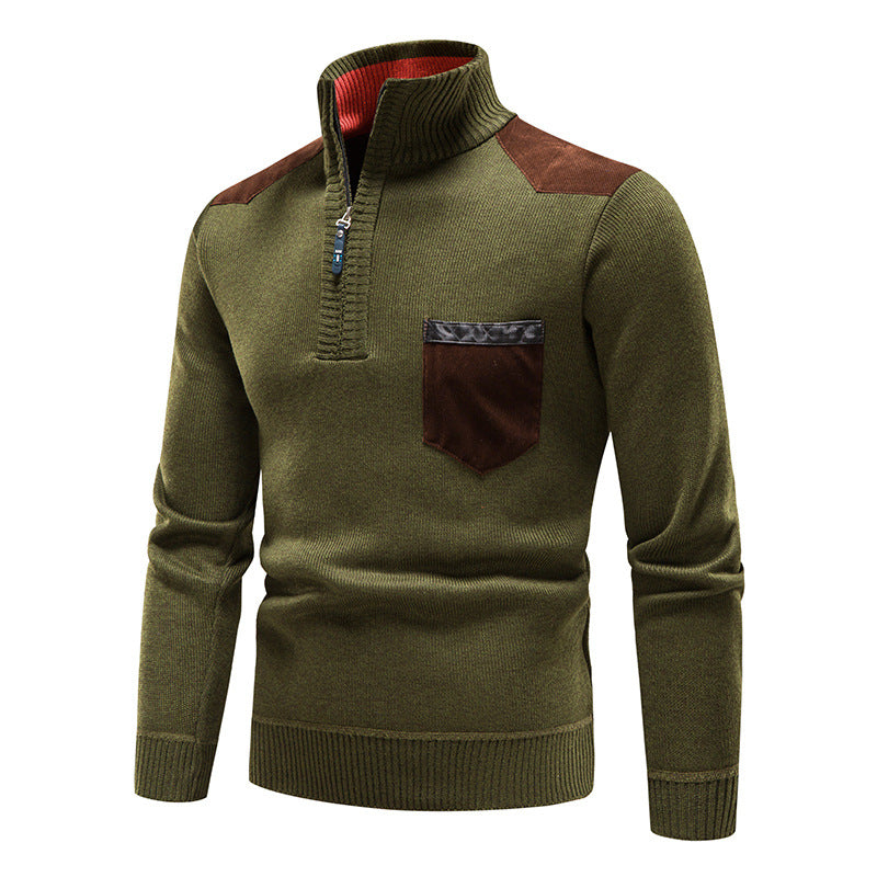 Rayne - Stilvoller Herren-Pullover mit Zipper und Tasche