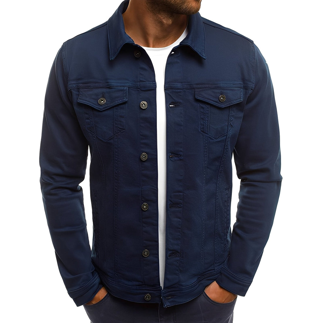 Steven - Stylische Jeansjacke mit Taschen für Herren