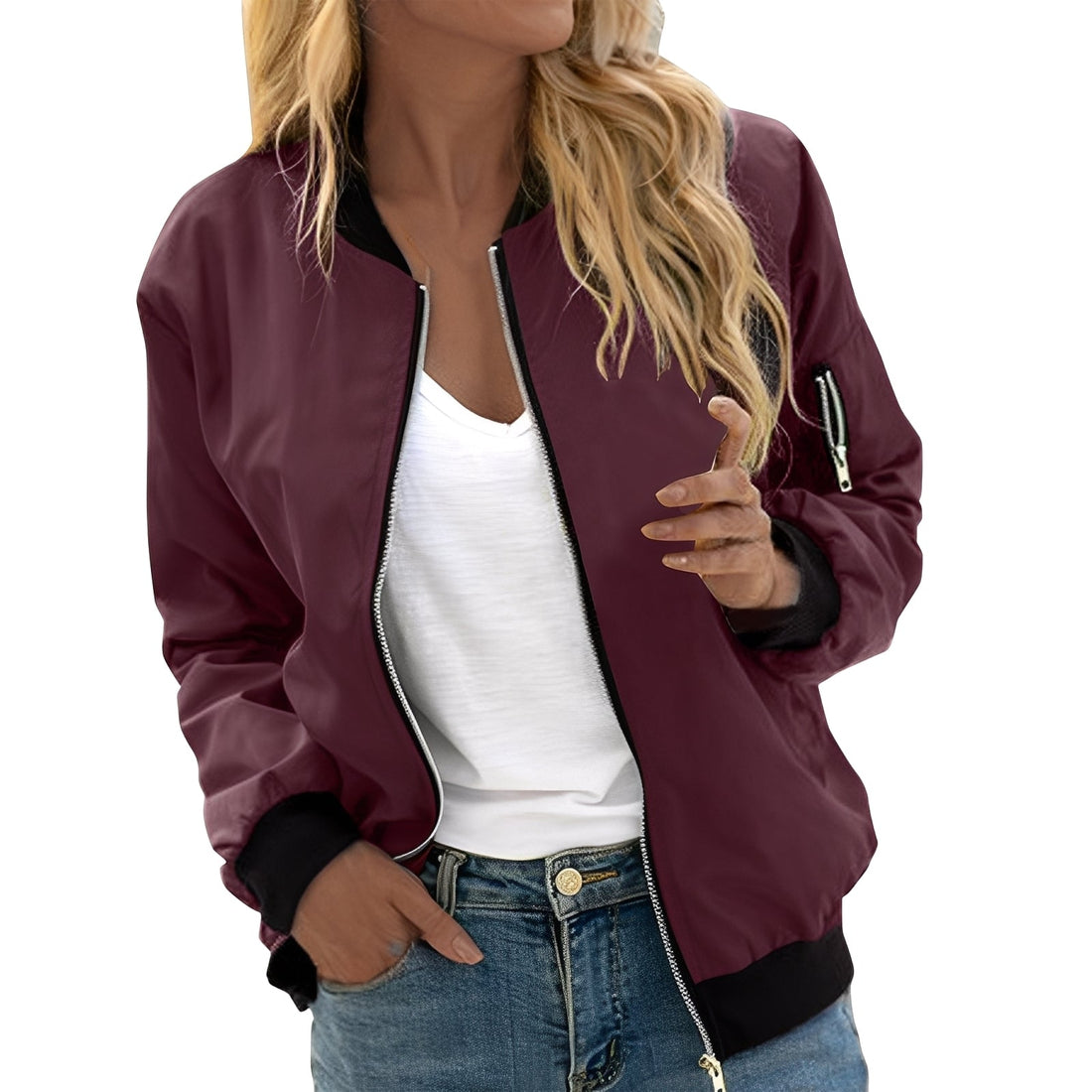 Shirlee - Bequeme Frauen-Bomberjacke im Retro-Look