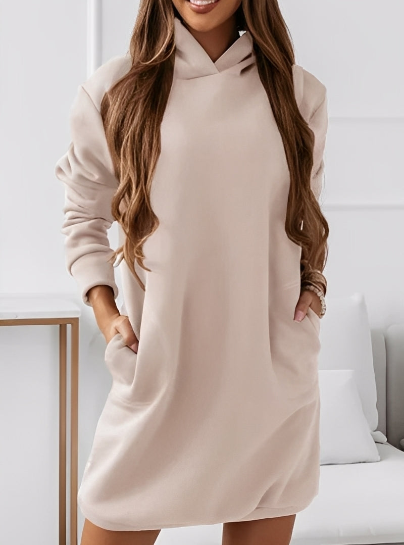 Michaela - Stylisches kurzes Kleid mit Kapuze für Damen