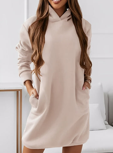 Michaela - Stylisches kurzes Kleid mit Kapuze für Damen