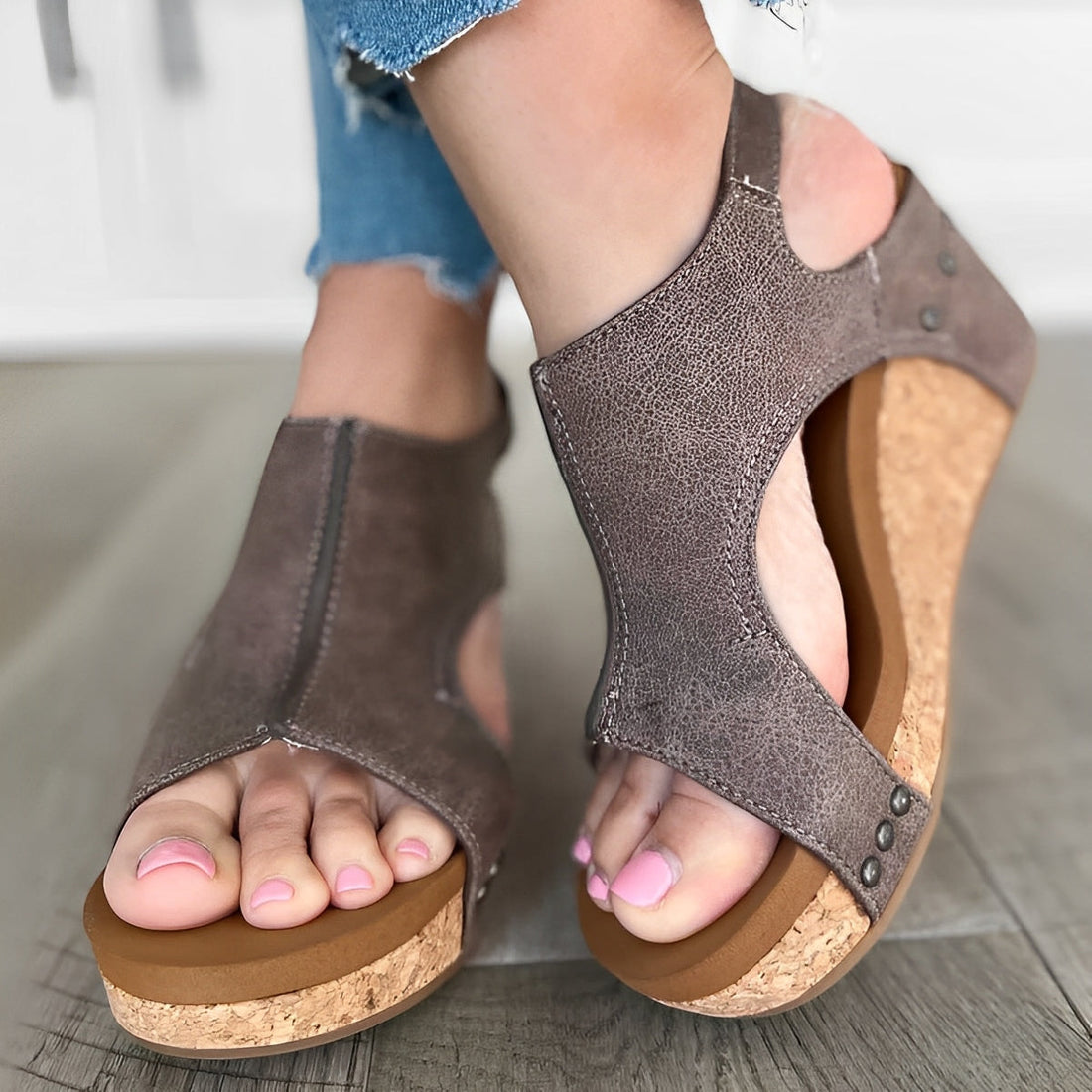 Remy - Bequeme Peep-Toe-Sandalen für Frauen