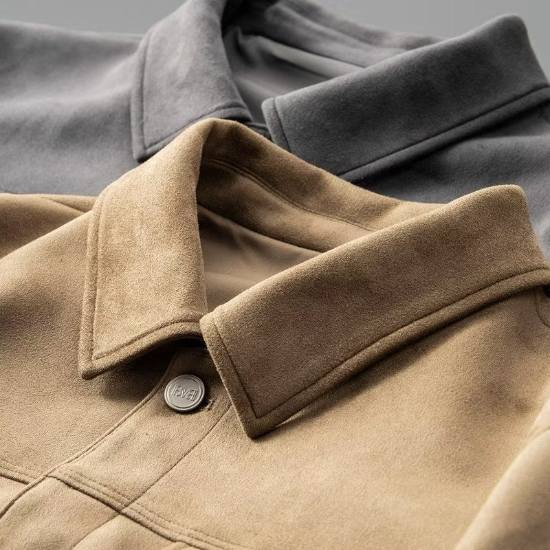 Wilbur - Klassische Herrenlederjacke aus Wildleder