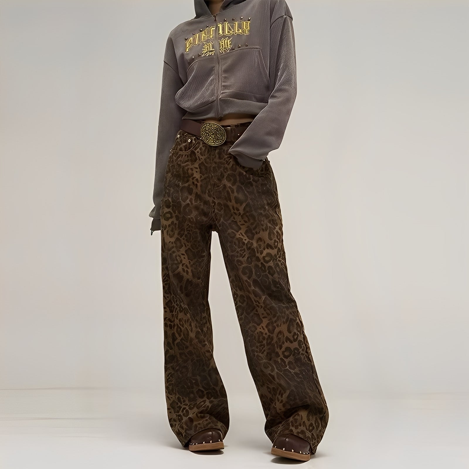 Felecia - Modische bedruckte Baggy-Jeans für Frauen