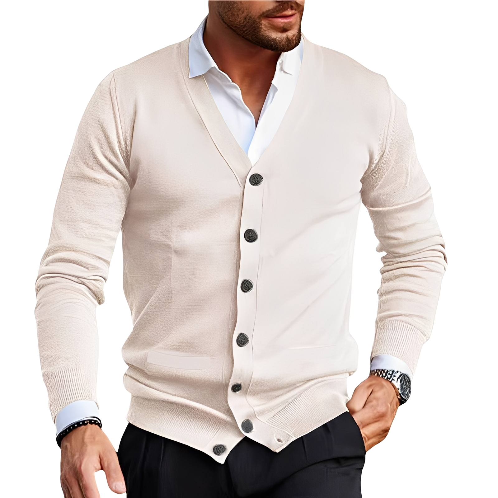Kyler - Schicker Herren-Cardigan mit Knöpfen